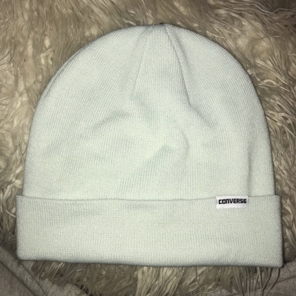 BRAND NEW white converse beanie!